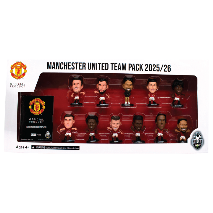 SoccerStarz - Man Utd 11 figure Team Pack (2025/26 Version Classic Kit) /Figures