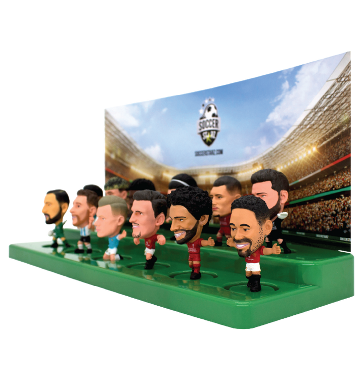 Soccerstarz - Stand for 12 SoccerStarz Figures (Generic Green) and 12 SoccerStarz Figures (SET A)