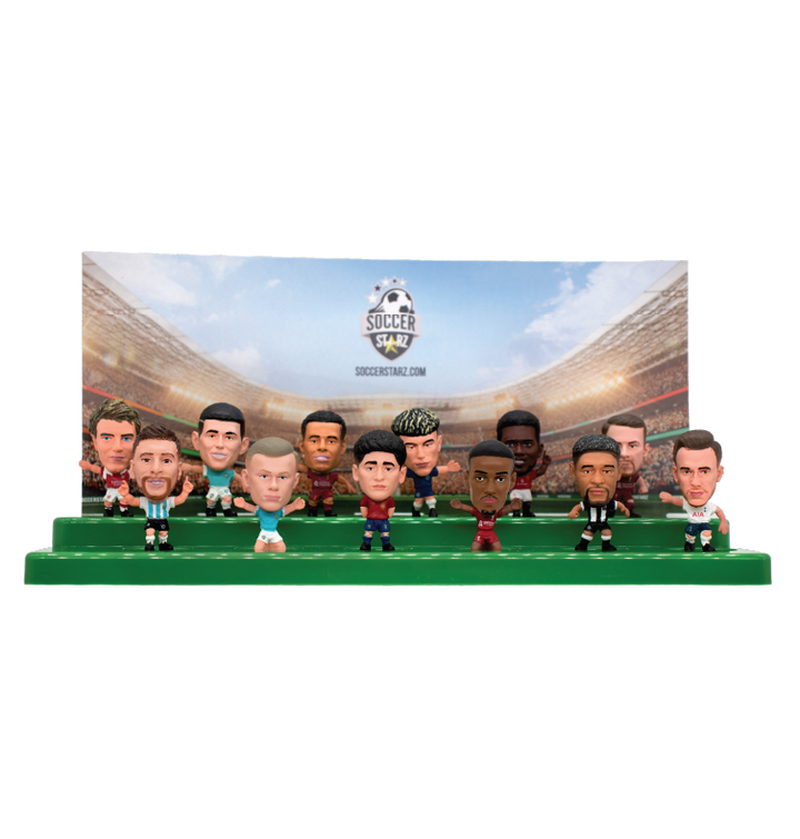 Soccerstarz - Stand for 12 SoccerStarz Figures (Green) and 12 SoccerStarz Figures (SET A)