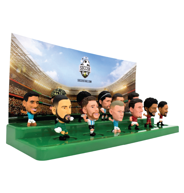 Soccerstarz - Stand for 12 SoccerStarz Figures (Generic Green) and 12 SoccerStarz Figures (SET A)