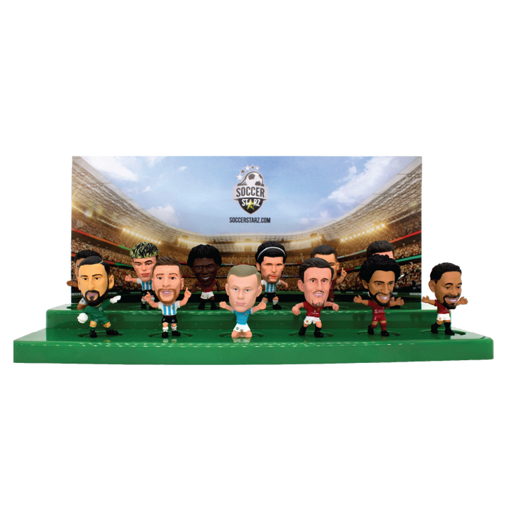 Soccerstarz - Stand for 12 SoccerStarz Figures (Generic Green) and 12 SoccerStarz Figures (SET A)
