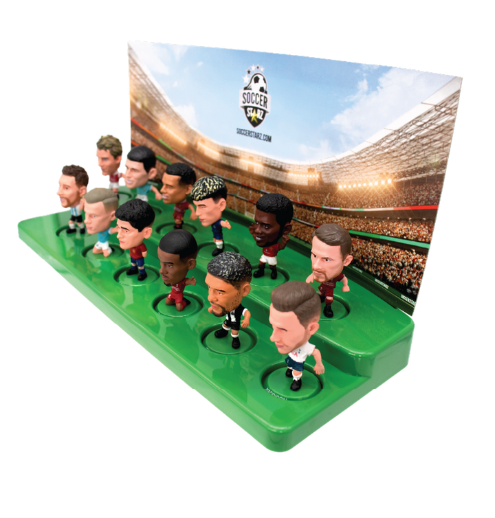 Soccerstarz - Stand for 12 SoccerStarz Figures (Green) and 12 SoccerStarz Figures (SET A)