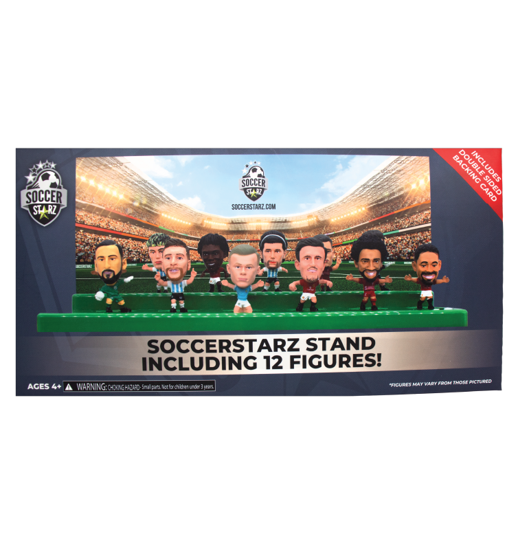 Soccerstarz - Stand for 12 SoccerStarz Figures (Generic Green) and 12 SoccerStarz Figures (SET B)