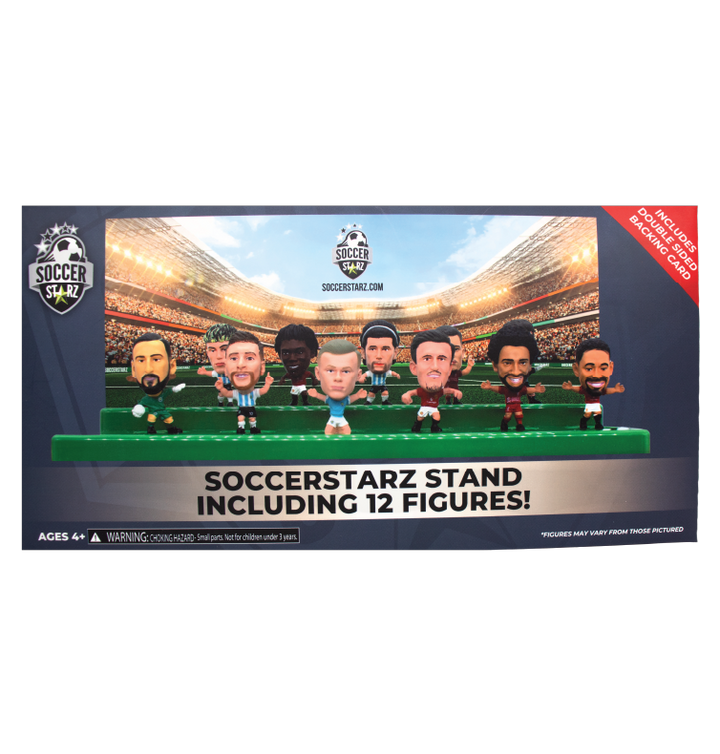 Soccerstarz - Stand for 12 SoccerStarz Figures (Generic Green) and 12 SoccerStarz Figures (SET B)
