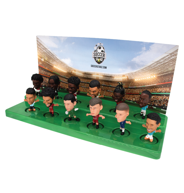 Soccerstarz - Stand for 12 SoccerStarz Figures (Green) and 12 SoccerStarz Figures (SET B)