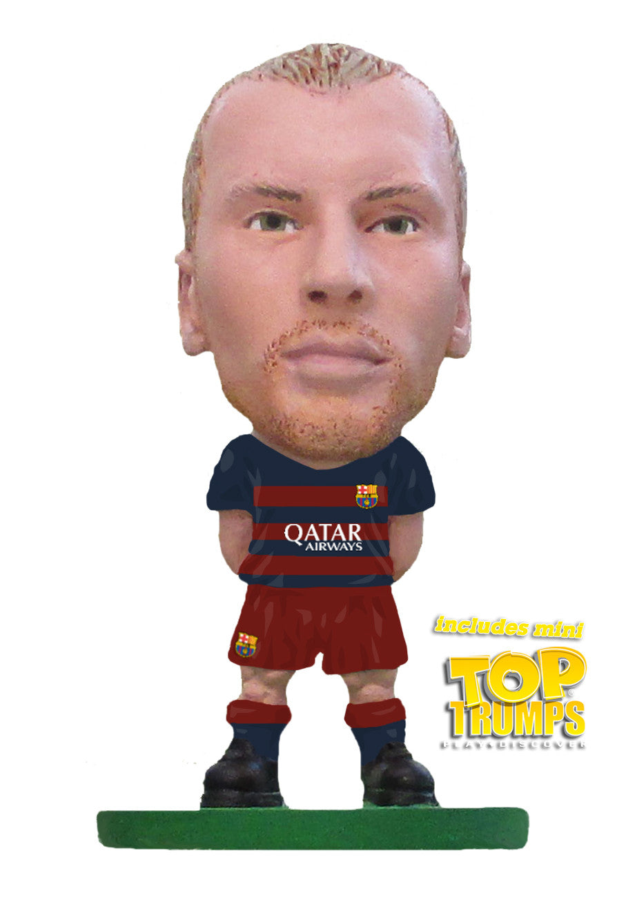 Soccerstarz - Barcelona - Jeremy Mathieu - Home Kit (2016 version)(CLEAR SACHET)