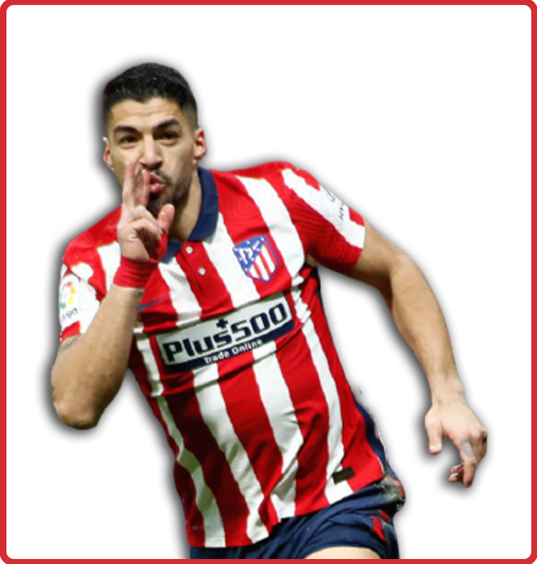 Soccerstarz - Atletico Madrid  - Luis Suarez - Home Kit