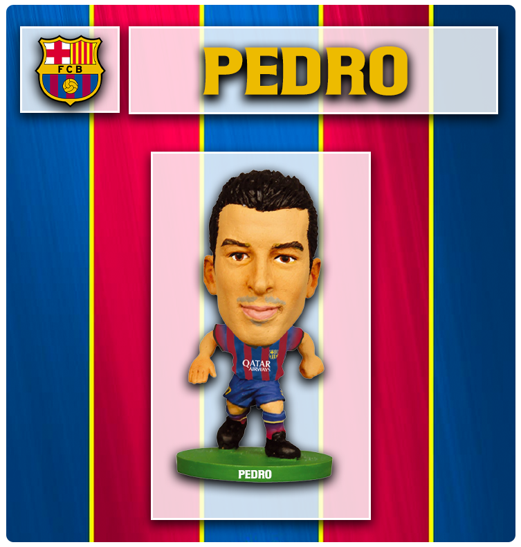 Soccerstarz - Barcelona - Pedro Rodriguez - Home Kit