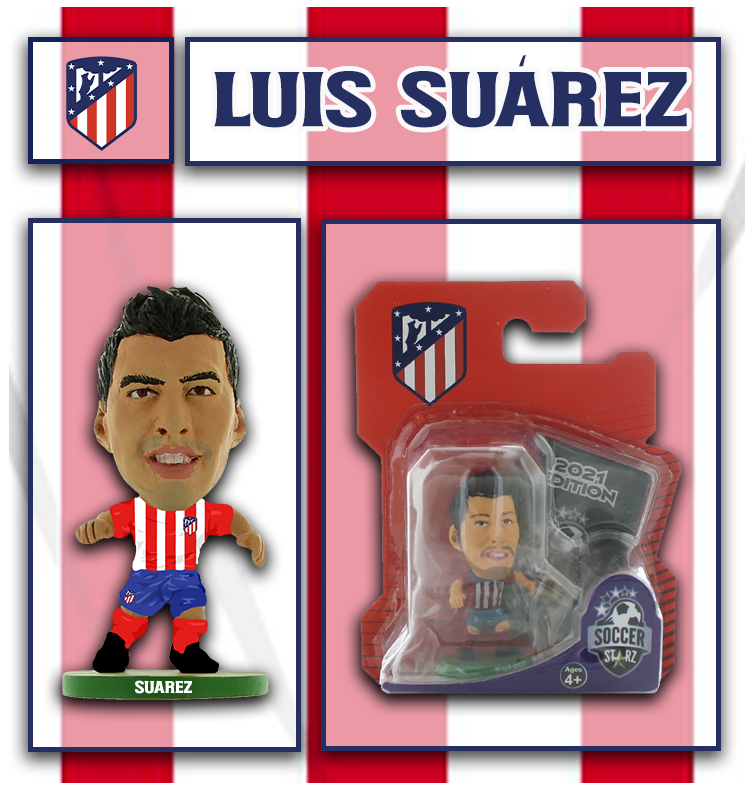 Soccerstarz - Atletico Madrid  - Luis Suarez - Home Kit